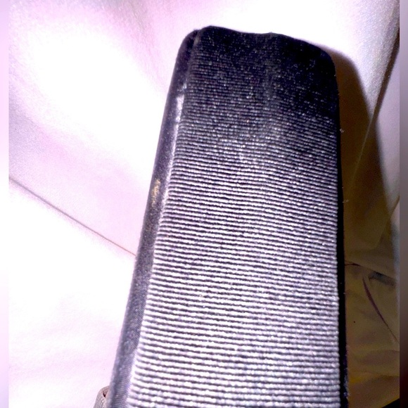 Vintage Y & S Original Lucite Clamshell Purse Gold Tone Body Chain White Leather - Picture 3 of 5